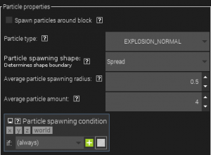 MCreatorde bloğun etrafında particle oluşturma.